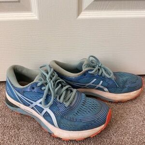 ASICS Blue with Vibrant Orange Sneakers